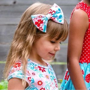 Eleanor Rose Ladybug Floral Sonni Fabric Bow